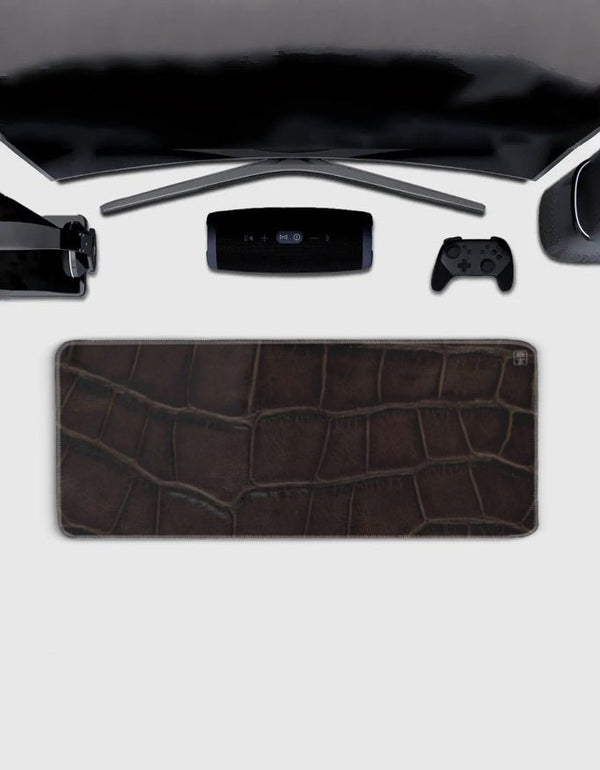 CROCODILE Desk Mat – 80×33cm - Aesthetic extended gaming desk mat with stitched edges | WYUGEN